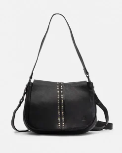 BIBA Bandolera-Bandolera Hancock De Piel Negro