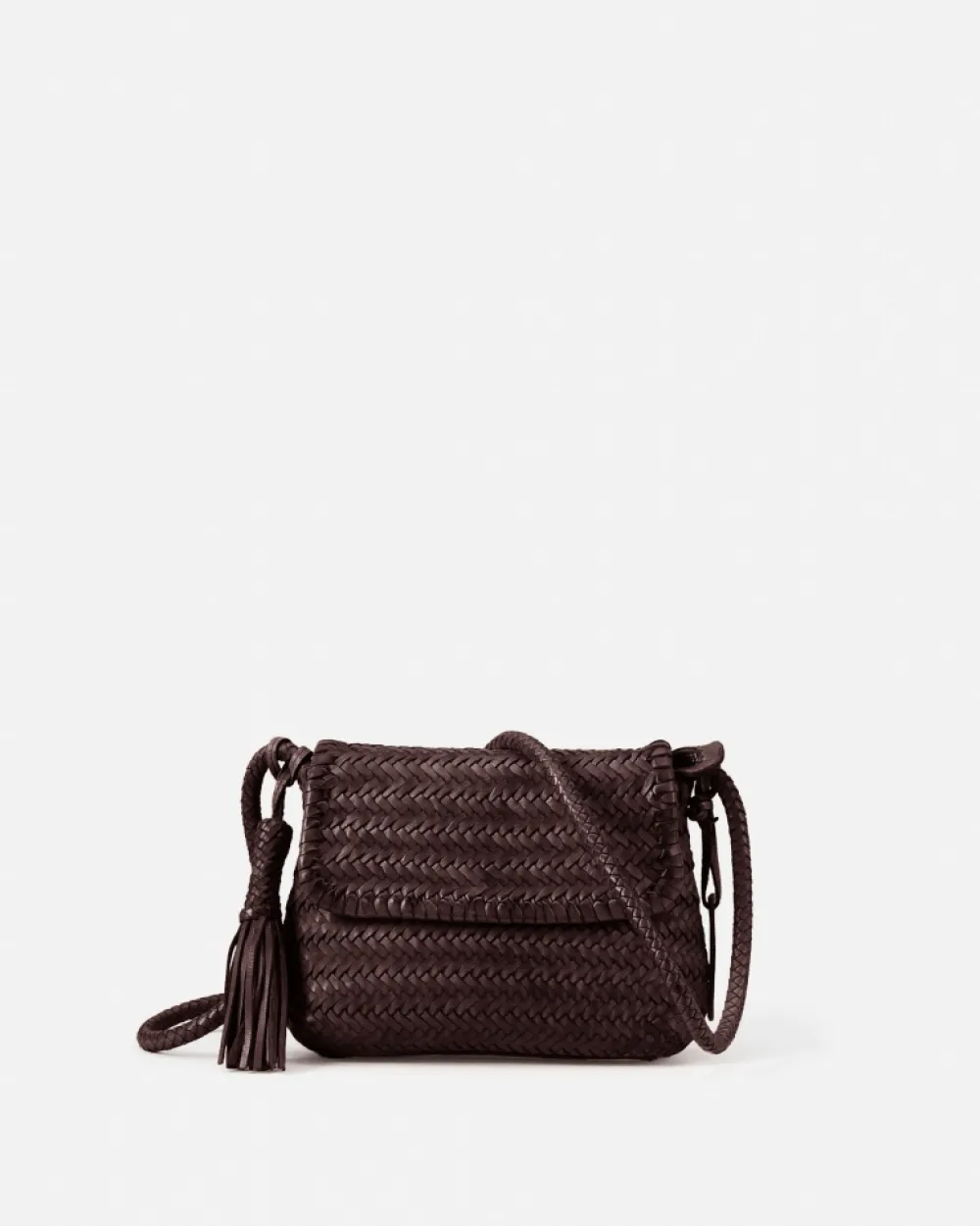 BIBA Bandolera-Bandolera Perkins De Piel Marron Oscuro
