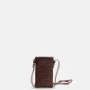 BIBA Bandolera-Bandolera Perkins De Piel Marron Oscuro