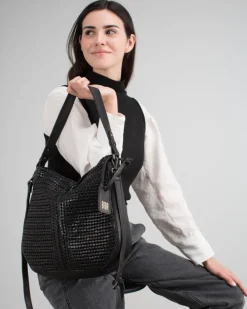 BIBA Bolsos Hobo-Bolso De Hombro Andrews De Piel Negro