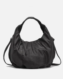 BIBA Bolsos Hobo-Bolso De Hombro Buxton Snake De Piel Negro