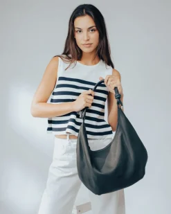 BIBA Bolsos Hobo-Bolso De Hombro Monette De Piel Negro