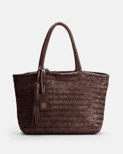 BIBA Bolsos Hobo-Bolso De Hombro Perkins De Piel Marron Oscuro