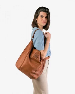 BIBA Bolsos Hobo-Bolso De Hombro Shamrock De Piel Cuero
