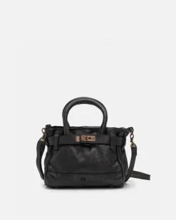 BIBA Bolso De Mano-Bolso De Mano Blossom De Piel Negro