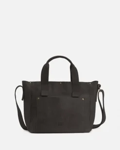 BIBA Bolso De Mano-Bolso De Mano Texas De Piel Negro