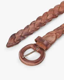 BIBA Cinturón-Cinturón Cumberland De Piel Marron Oscuro