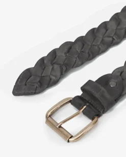 BIBA Cinturón-Cinturón Cumberland De Piel Negro