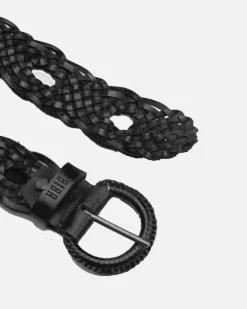 BIBA Cinturón-Cinturón Gila De Piel Negro