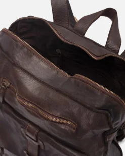 BIBA Mochila-Mochila Michigan De Piel Marron Oscuro