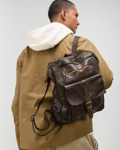 BIBA Mochila-Mochila Michigan De Piel Marron Oscuro